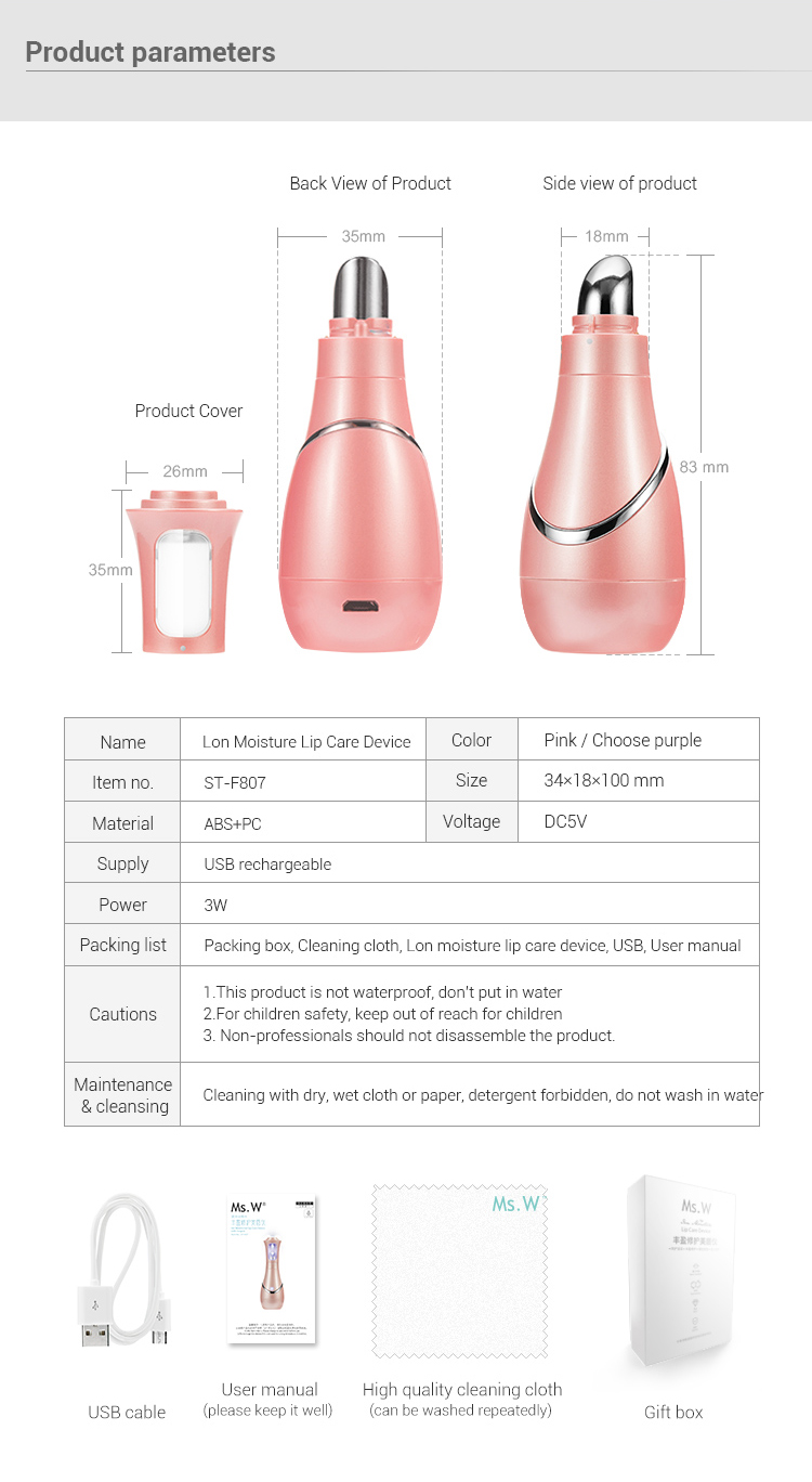 Ms.W Multifunctional lip enriching instrument